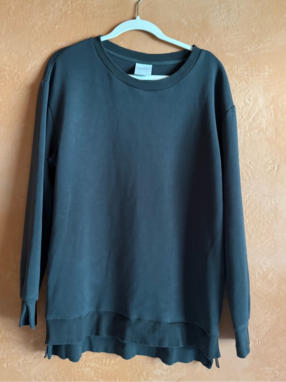Varley Charter Double Face Oversized Sweatshirt Charcoal Gray Medium